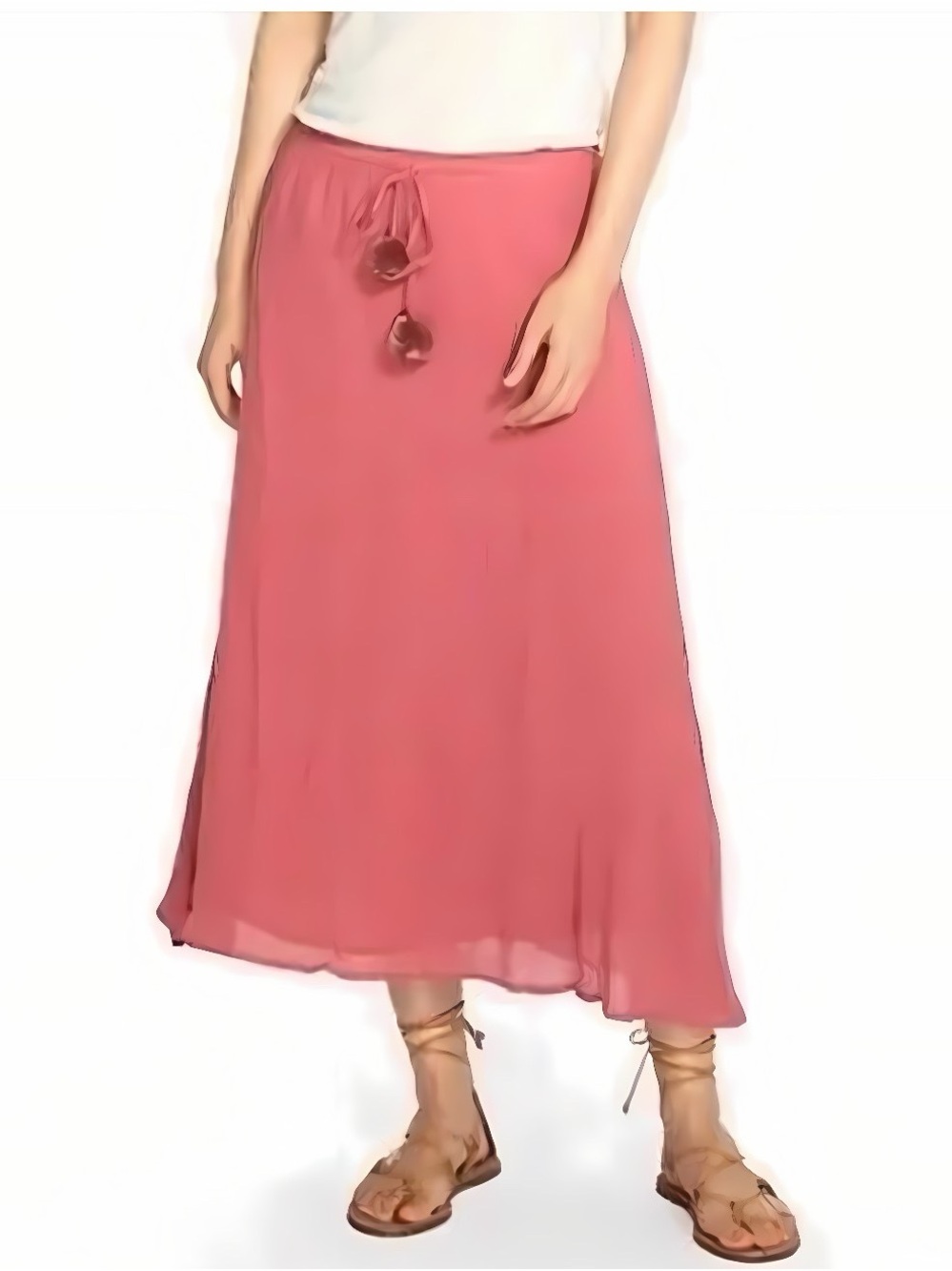 NWT Johnny Was Calme Pom Pom Guaze Skirt in Dusty Pink 💫